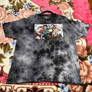 Funimation My Hero Academia Gray Tie Dye Men’s Graphic Shirt XL